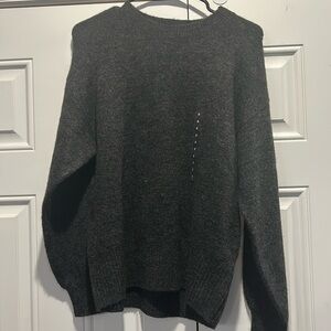 H & M gray crew neck sweater size small